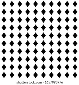 Square seamless background pattern from geometric shapes. The pattern is evenly filled with huge black diamonds. Vector illustration on white background