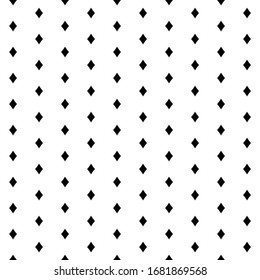 Square seamless background pattern from geometric shapes. The pattern is evenly filled with  black diamonds. Vector illustration on white background