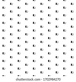 Square seamless background pattern from geometric shapes. The pattern is evenly filled with black desktop symbols. Vector illustration on white background