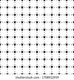 Square seamless background pattern from geometric shapes are different sizes and opacity. The pattern is evenly filled with black bell symbols. Vector illustration on white background