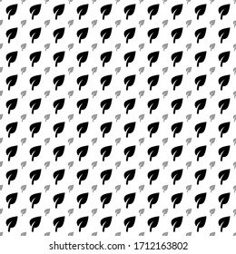 Square seamless background pattern from geometric shapes are different sizes and opacity. The pattern is evenly filled with black leaf symbols. Vector illustration on white background