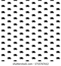 Square seamless background pattern from geometric shapes. The pattern is evenly filled with black delivery symbols. Vector illustration on white background
