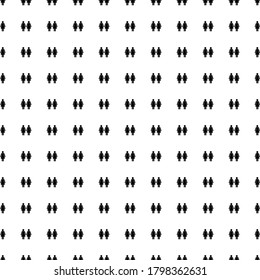Square seamless background pattern from geometric shapes. The pattern is evenly filled with black woman with woman symbols. Vector illustration on white background