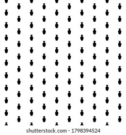 Square seamless background pattern from geometric shapes. The pattern is evenly filled with black vases. Vector illustration on white background