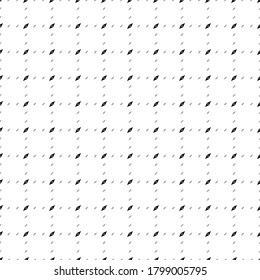 Square seamless background pattern from geometric shapes are different sizes and opacity. The pattern is evenly filled with black compass symbols. Vector illustration on white background