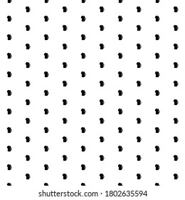 Square seamless background pattern from geometric shapes. The pattern is evenly filled with black mug beer symbols. Vector illustration on white background