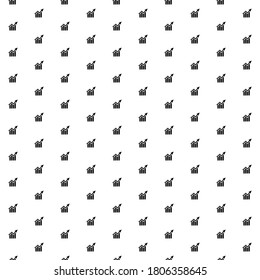 Square seamless background pattern from geometric shapes. The pattern is evenly filled with black chart up symbols. Vector illustration on white background