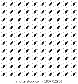 Square seamless background pattern from geometric shapes are different sizes and opacity. The pattern is evenly filled with black leaflet symbols. Vector illustration on white background