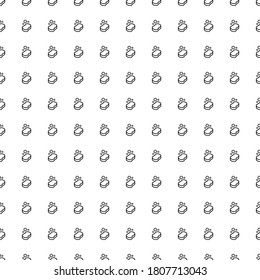 Square seamless background pattern from geometric shapes. The pattern is evenly filled with black soap symbols. Vector illustration on white background