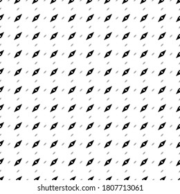 Square seamless background pattern from geometric shapes are different sizes and opacity. The pattern is evenly filled with black compass symbols. Vector illustration on white background