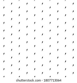 Square seamless background pattern from geometric shapes. The pattern is evenly filled with black lightning symbols. Vector illustration on white background