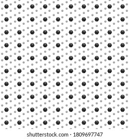 Square seamless background pattern from geometric shapes are different sizes and opacity. The pattern is evenly filled with black basketball symbols. Vector illustration on white background