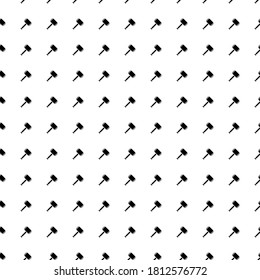 Square seamless background pattern from geometric shapes. The pattern is evenly filled with black sledgehammer symbols. Vector illustration on white background