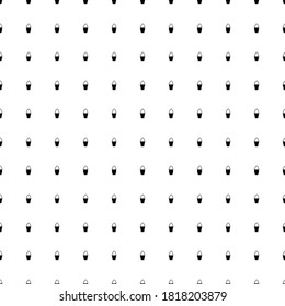 Square seamless background pattern from geometric shapes. The pattern is evenly filled with black ice cream symbols. Vector illustration on white background
