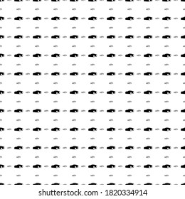 Square seamless background pattern from geometric shapes are different sizes and opacity. The pattern is evenly filled with black sport car symbols. Vector illustration on white background