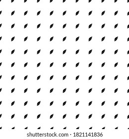 Square seamless background pattern from geometric shapes. The pattern is evenly filled with black leaflet symbols. Vector illustration on white background