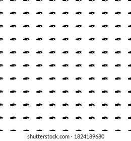 Square seamless background pattern from geometric shapes. The pattern is evenly filled with black sport car symbols. Vector illustration on white background