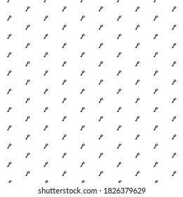 Square seamless background pattern from geometric shapes. The pattern is evenly filled with black old key symbols. Vector illustration on white background