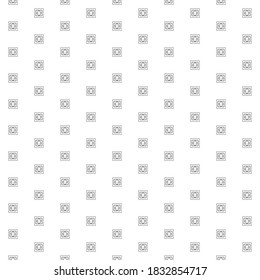 Square seamless background pattern from geometric shapes. The pattern is evenly filled with black power socket symbols. Vector illustration on white background