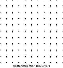 Square seamless background pattern from geometric shapes. The pattern is evenly filled with black golf symbols. Vector illustration on white background