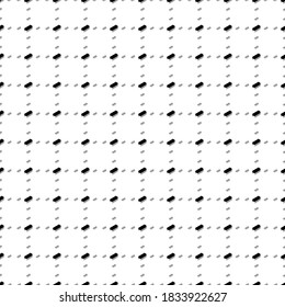 Square seamless background pattern from geometric shapes are different sizes and opacity. The pattern is evenly filled with black integrated circuit symbols. Vector illustration on white background