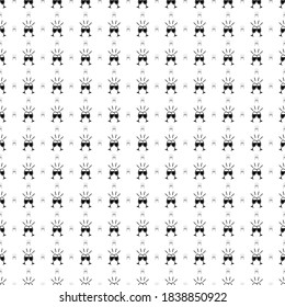 Square seamless background pattern from geometric shapes are different sizes and opacity. The pattern is evenly filled with black champagne toast symbols. Vector illustration on white background