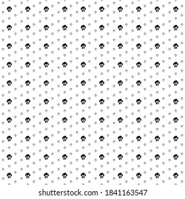 Square seamless background pattern from geometric shapes are different sizes and opacity. The pattern is evenly filled with black cloud technology symbols. Vector illustration on white background