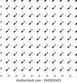Square seamless background pattern from geometric shapes are different sizes and opacity. The pattern is evenly filled with black champagne opening symbols. Vector illustration on white background