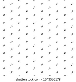 Square seamless background pattern from geometric shapes. The pattern is evenly filled with black tennis symbols. Vector illustration on white background