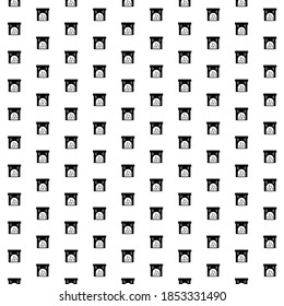 Square seamless background pattern from geometric shapes. The pattern is evenly filled with black christmas fireplace symbols. Vector illustration on white background