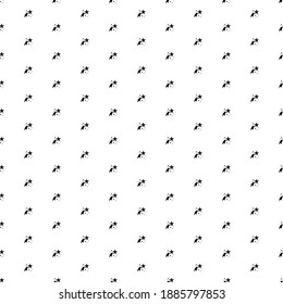 Square seamless background pattern from geometric shapes. The pattern is evenly filled with black fireworks symbols. Vector illustration on white background