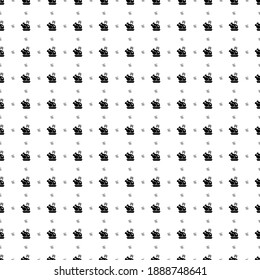 Square seamless background pattern from geometric shapes are different sizes and opacity. The pattern is evenly filled with big black roasted turkeys. Vector illustration on white background