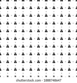 Square seamless background pattern from geometric shapes are different sizes and opacity. The pattern is evenly filled with big black set of giftss. Vector illustration on white background