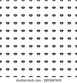 Square seamless background pattern from geometric shapes. The pattern is evenly filled with big black vintage telephone symbols. Vector illustration on white background