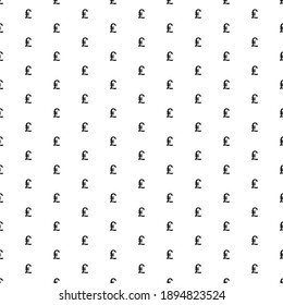 Square seamless background pattern from geometric shapes. The pattern is evenly filled with black lira symbols. Vector illustration on white background