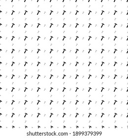 Square seamless background pattern from geometric shapes are different sizes and opacity. The pattern is evenly filled with black hammer symbols. Vector illustration on white background
