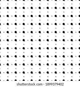 Square seamless background pattern from geometric shapes are different sizes and opacity. The pattern is evenly filled with black tape measure symbols. Vector illustration on white background