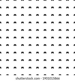 Square seamless background pattern from geometric shapes. The pattern is evenly filled with black joystick symbols. Vector illustration on white background