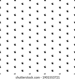 Square seamless background pattern from geometric shapes. The pattern is evenly filled with black roasted turkeys. Vector illustration on white background