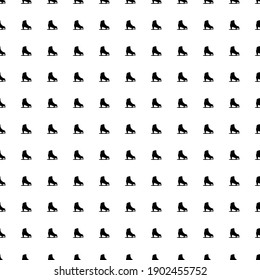 Square seamless background pattern from geometric shapes. The pattern is evenly filled with big black womens ice skates. Vector illustration on white background
