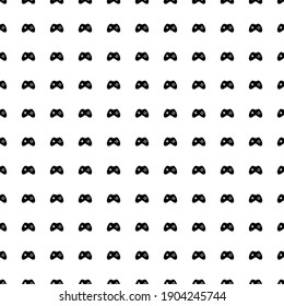 Square seamless background pattern from geometric shapes. The pattern is evenly filled with big black joystick symbols. Vector illustration on white background