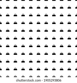 Square seamless background pattern from geometric shapes. The pattern is evenly filled with big black sports bag symbols. Vector illustration on white background