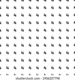 Square seamless background pattern from geometric shapes. The pattern is evenly filled with big black earrings symbols. Vector illustration on white background