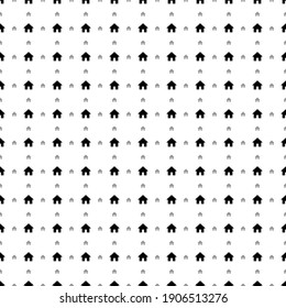 Square seamless background pattern from geometric shapes are different sizes and opacity. The pattern is evenly filled with black kennel symbols. Vector illustration on white background