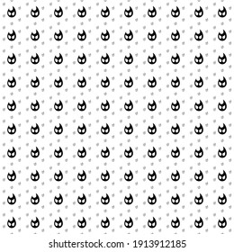 Square seamless background pattern from geometric shapes are different sizes and opacity. The pattern is evenly filled with big black fire symbols. Vector illustration on white background
