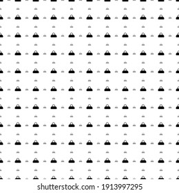 Square seamless background pattern from geometric shapes are different sizes and opacity. The pattern is evenly filled with black sports bag symbols. Vector illustration on white background