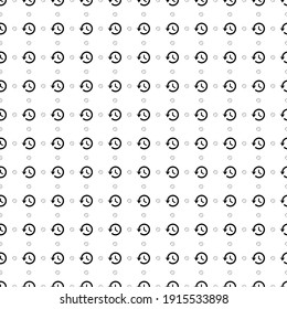 Square seamless background pattern from geometric shapes are different sizes and opacity. The pattern is evenly filled with big black time back symbols. Vector illustration on white background