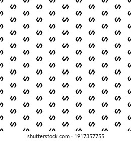 Square seamless background pattern from geometric shapes. The pattern is evenly filled with big black polymer symbols. Vector illustration on white background