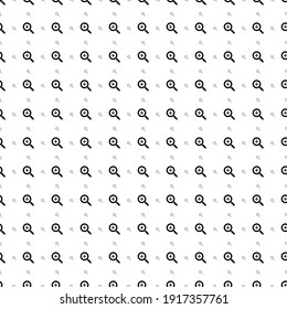 Square seamless background pattern from geometric shapes are different sizes and opacity. The pattern is evenly filled with big black zoom in symbols. Vector illustration on white background