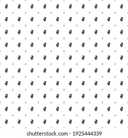 Square seamless background pattern from geometric shapes are different sizes and opacity. The pattern is evenly filled with black grapes symbols. Vector illustration on white background